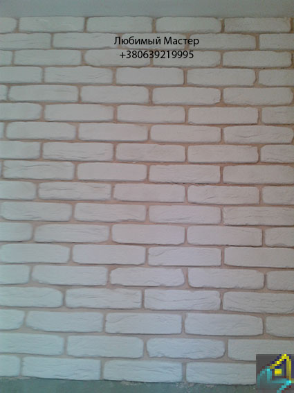 Имитация кирпича из гипса